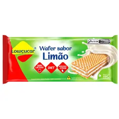 Biscoito wafer Limão Lowçucar