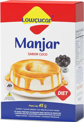 Manjar Lowçucar Sabor Coco Zero Açúcares
