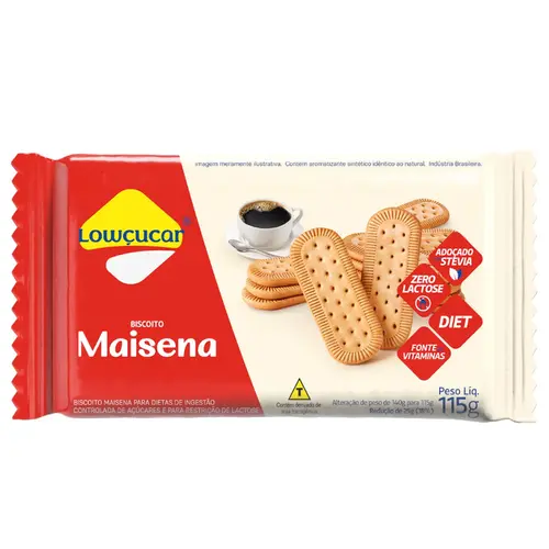 Biscoito Maria Lowçucar Zero Adição de Açúcares 110G