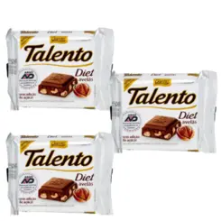 Chocolate Talento Diet avelãs 25g - 3  Unidades