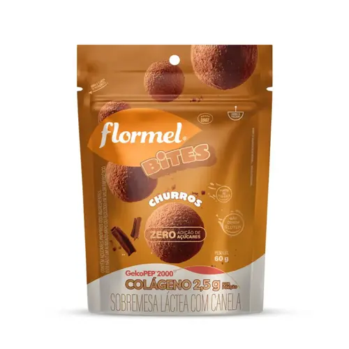 BOLINHAS DE CHURROS BITES ZERO AÇÚCAR COM COLÁGENO 60G