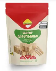 Wafer Quadradinho Lowçucar Zero Lactose Sabor Limão 60G
