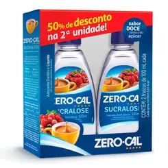 Kit Adoçante Líquido Zero-Cal Sucralose 2 unidades