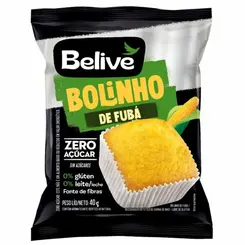 Bolinho de Fubá Sem Glúten Sem Açúcar Sem Leite Belive