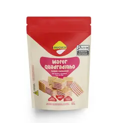 Wafer Quadradinho Lowçucar sabor Morango
