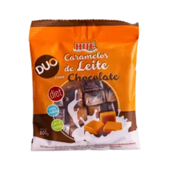 Bala Duo Caramelo de Leite com Chocolate
