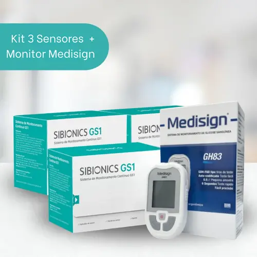 Combo Sibionics CGM GS1 3 unid. + Monitor Medisigns