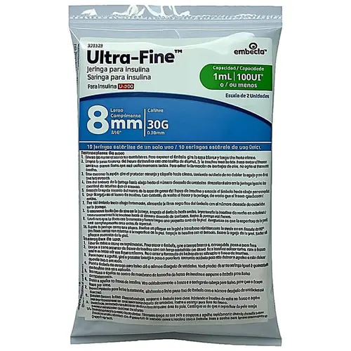 Seringa embecta 1ml x 8mm Pct c/ 10  antiga BD