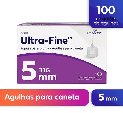 Agulha embecta 5mm - antiga BD