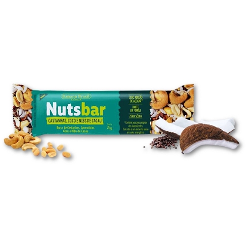 Barrinha Nuts Bar Castanhas Coco E Nibs De Cacau - Barrinha Castanhas ...