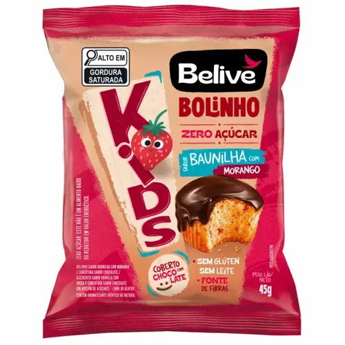 Bolinho sabor Morango com Cobertura  Belive