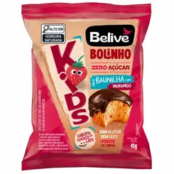 Bolinho sabor Morango com Cobertura  Belive